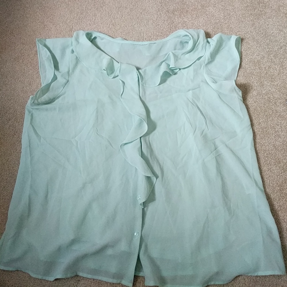 Seafoam Green/Blue Blouse